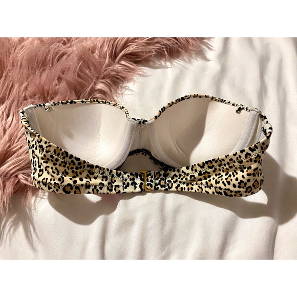 Victorias Secret Leopard Print Strapless Bikini Top - Picture 2 of 4